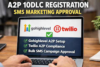 setup gohighlevel a2p register 10dlc or twilio approval for bulk SMS marketing