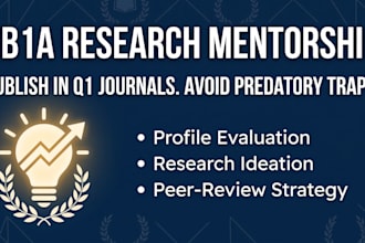 provide expert research coaching for high impact q1 publications