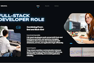 build, rebuild website development as full stack developer, front end developer