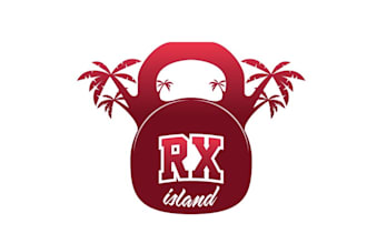 create a dynamic logo for fitness retail company rx island
