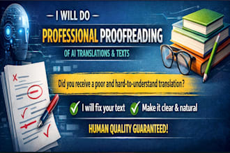 do professional proofreading of ai translations and texts