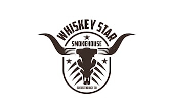 design monogram mountain smokehouse logo