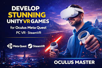 develop advanced unity VR games for oculus meta quest PC VR steamvr