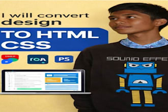 convert design to HTML CSS