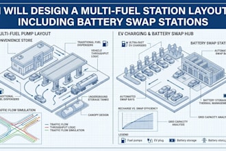 design evse infrastructure plans and battery swap bss station layouts