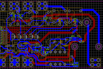 design pcb layout and schematic using kicad or easyeda