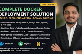 securely dockerize and deploy app with nginx web server configuration and SSL