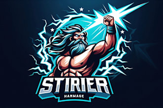 make meaningful powerful zeus mascot logo in 24 hours