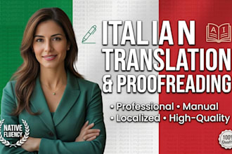 translate italian to english proofread italian manual edit italian german text