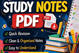 create clear and organized PDF notes for students