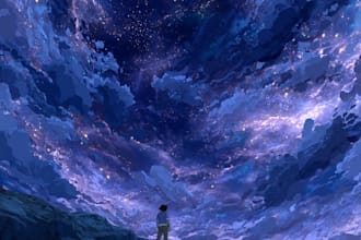 create an background anime any in style