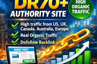 provide US based DR 71 guest post dofollow backlink