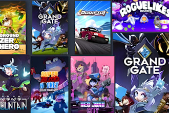 design steam capsule art header game poster key art steam page banner game logo