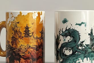 do an custom mug design or coffee mug design