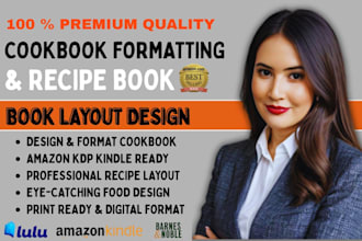 design and format cookbook recipe book for amazon KDP kindle