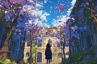 make anime background and environment