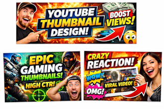 design eye catching youtube thumbnail