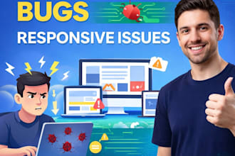 fix HTML CSS bugs or responsive issues in your website