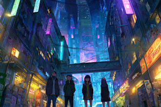 do anime background in anime style