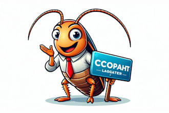 do a cockroach mascot logo for commercial use