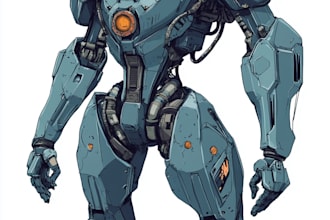illustrate mecha vector art for you