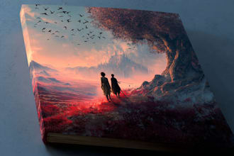create an epic fantasy book cover