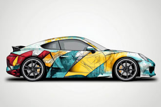 design car wrap, vehicle wrap design