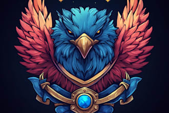 drawing a dnd, fantasy, sci fi, rpg logo