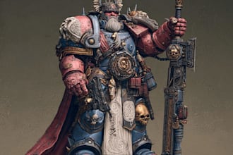 design your warhammer 40k character for games or stories
