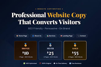 write optimized website copy and landing page content for your business