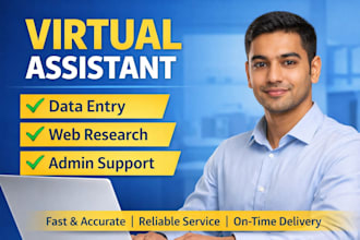 do virtual assistant, web research, and data entry tasks
