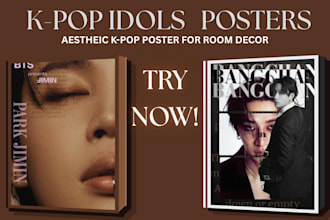 design you an aesthetic kpop idol posters
