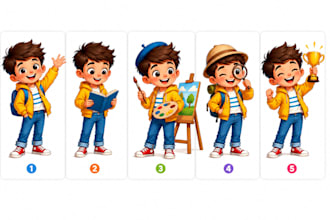 children story book illustration, children story children book illustration