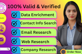 do data enrichment, email research within 24 hours