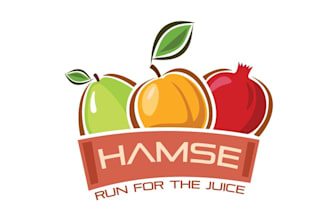 create a fruit juice logo for the growing consumer market
