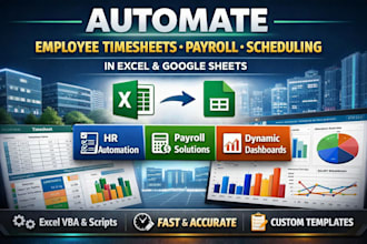automate employee timesheet payroll work schedules googlesheet excel vba