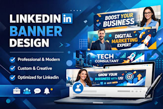create professional linkedin banner design