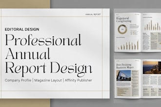 design annual reports, company profile, proposal layout with affinity publisher