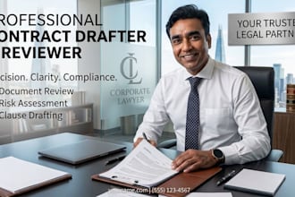 draft and review professional business contracts and agreements