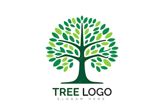make awesome modern elegant tree service logo