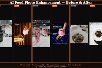 enhance restaurant food photos using ai food photography editing