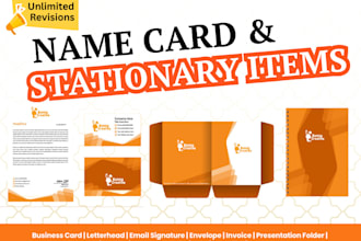 design name card and stationery with unlimited revision
