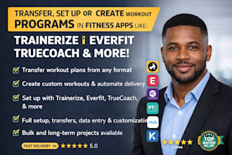 design and upload custom fitness programs in trainerize and everfit