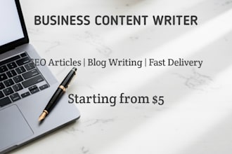 write SEO business articles and blog posts