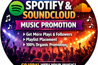 do organic digital marketing for soundcloud follower,, spotify promotion