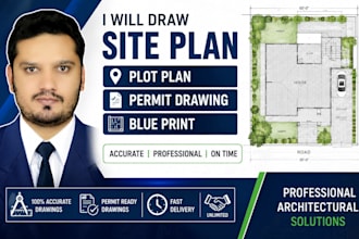 draw site plans, plot plans, permit drawings and blueprints