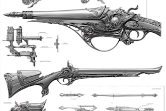 design unique weapons illustrations