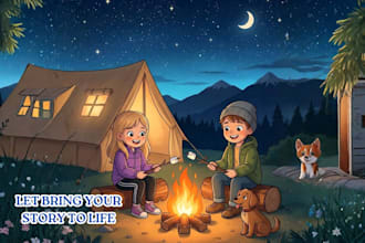 african american children ebook illustration, children storybook illustration