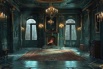 design 2d model ,bg ,storyboard , interior design, texture, game art
