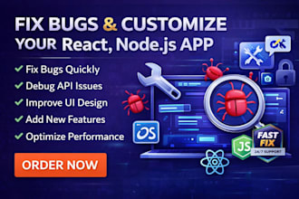 fix react or node js bugs fast and optimize performance